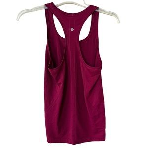 Lululemon Swiftly Tech Racerback Tank Top Burgundy Red Gym Running Size 8